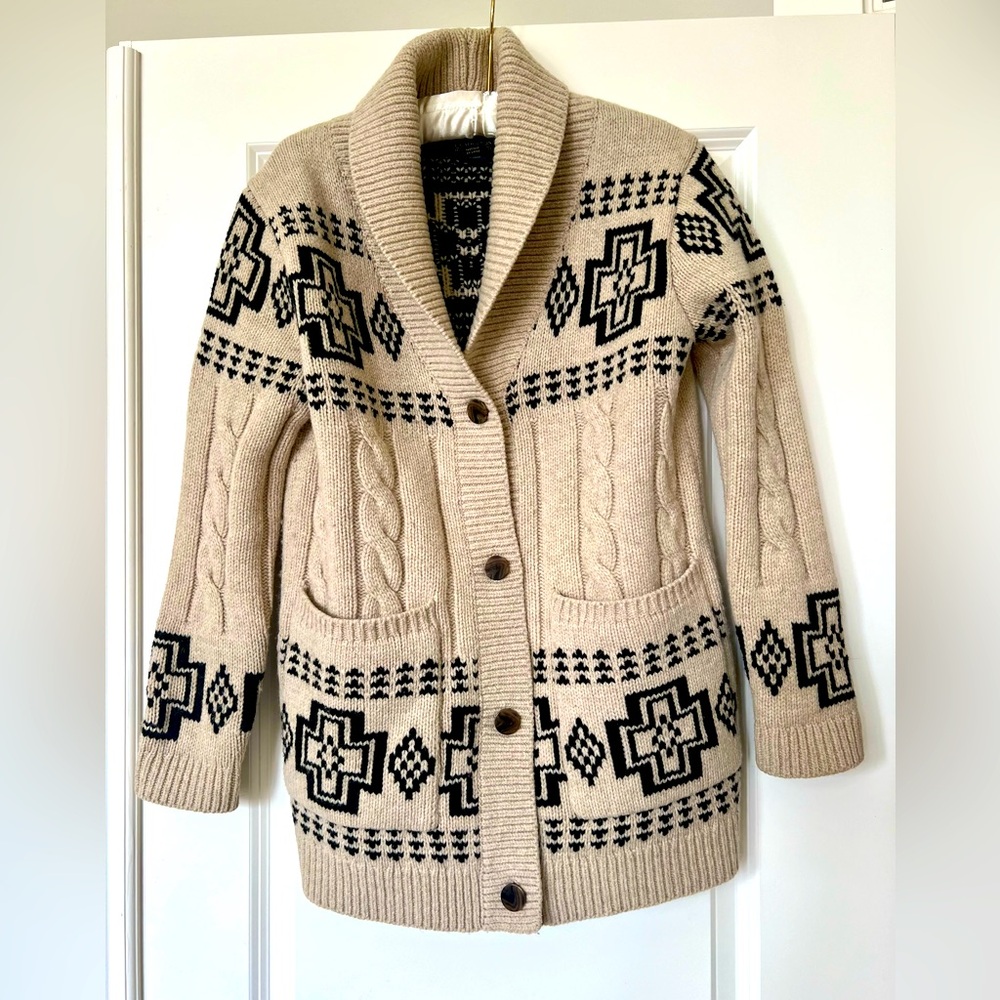 Pendleton Brand Aztec Cream & Black Sweater